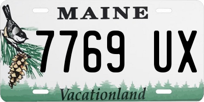 ME license plate 7769UX