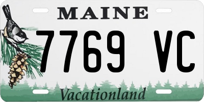 ME license plate 7769VC