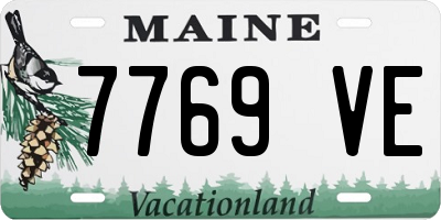 ME license plate 7769VE