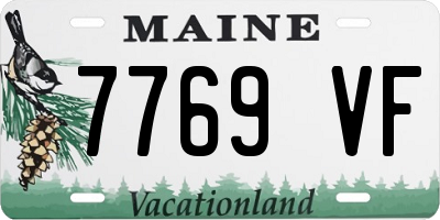 ME license plate 7769VF