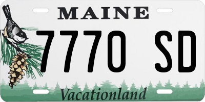 ME license plate 7770SD