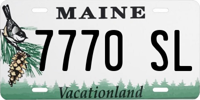 ME license plate 7770SL