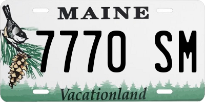 ME license plate 7770SM