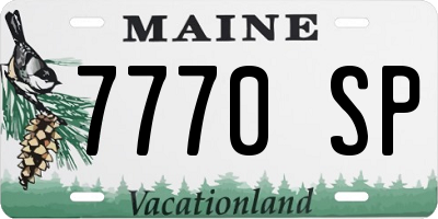 ME license plate 7770SP