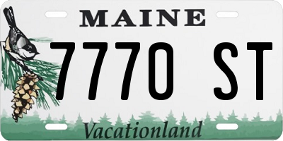 ME license plate 7770ST