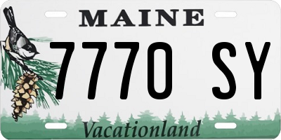 ME license plate 7770SY