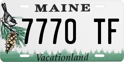 ME license plate 7770TF