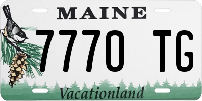 ME license plate 7770TG