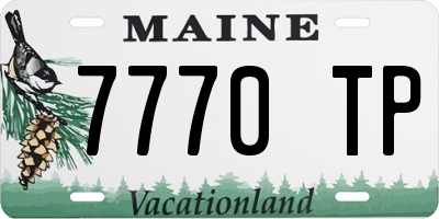 ME license plate 7770TP