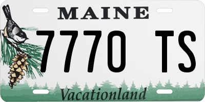 ME license plate 7770TS