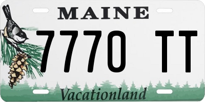 ME license plate 7770TT