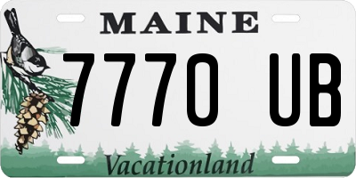 ME license plate 7770UB