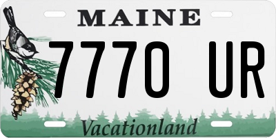 ME license plate 7770UR