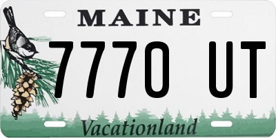 ME license plate 7770UT