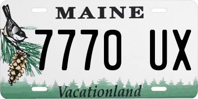 ME license plate 7770UX