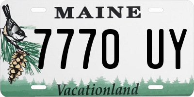 ME license plate 7770UY