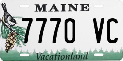 ME license plate 7770VC