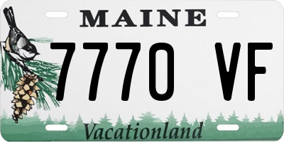 ME license plate 7770VF