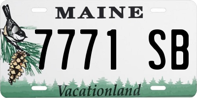 ME license plate 7771SB