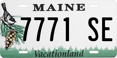 ME license plate 7771SE