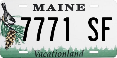 ME license plate 7771SF