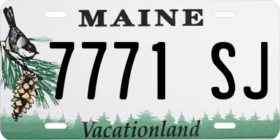 ME license plate 7771SJ
