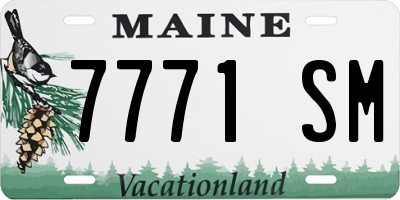 ME license plate 7771SM