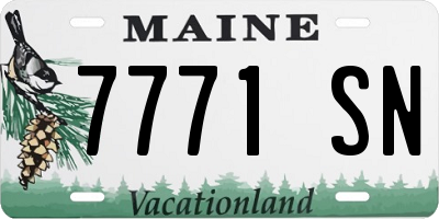 ME license plate 7771SN