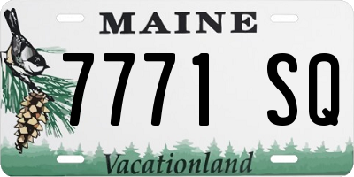ME license plate 7771SQ