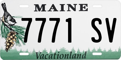 ME license plate 7771SV