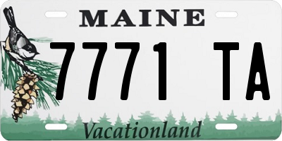 ME license plate 7771TA