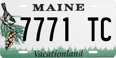 ME license plate 7771TC