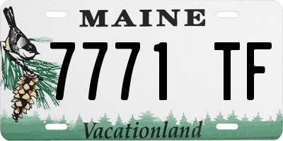 ME license plate 7771TF