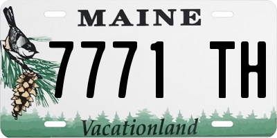ME license plate 7771TH