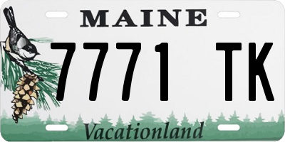 ME license plate 7771TK
