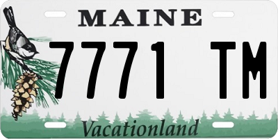 ME license plate 7771TM