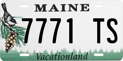 ME license plate 7771TS