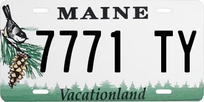 ME license plate 7771TY