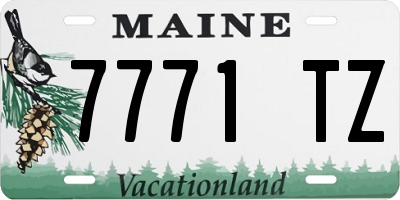 ME license plate 7771TZ