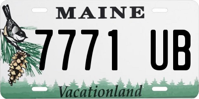 ME license plate 7771UB