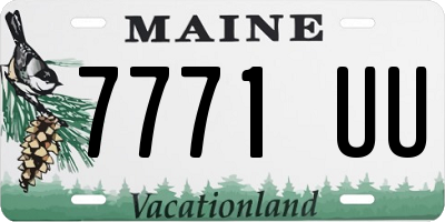 ME license plate 7771UU