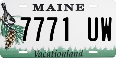 ME license plate 7771UW