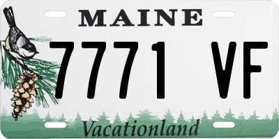 ME license plate 7771VF