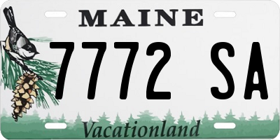 ME license plate 7772SA