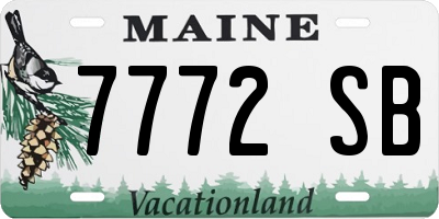 ME license plate 7772SB