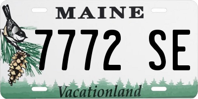 ME license plate 7772SE