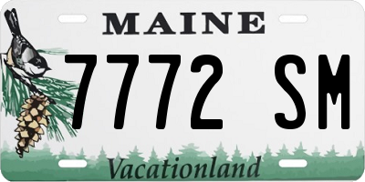 ME license plate 7772SM