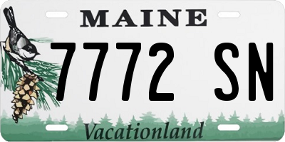 ME license plate 7772SN
