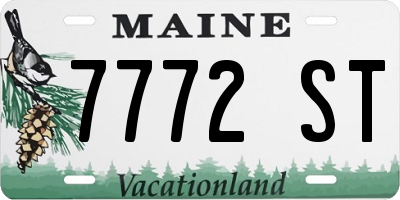 ME license plate 7772ST