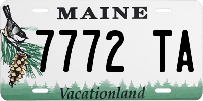 ME license plate 7772TA